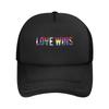 Love Wins LGBT Ally LGBTQIA Flags Trucker Hat HipHop Mesh Baseball Cap Polyester  Dad Hat Adjustable Fishing Hat Summer