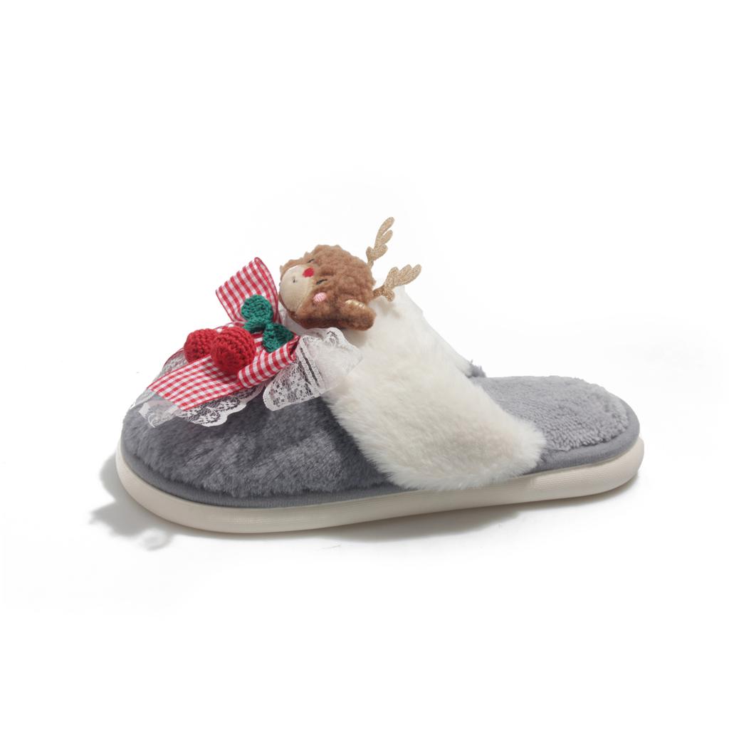 Fashion 2025 New High Quality Fashion Cute Cartoon Elk Slippers Lovely Soft Christmas Slippers Casual Comfortable Plush Bedroom Shoes