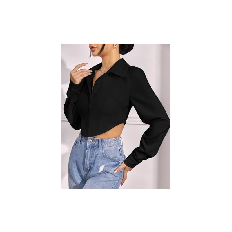 GRECIILOOKS Solid Regular Fit Long Tops Oversized Shirt for Women (GL-W1915_White S) M