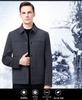 Men's Double-Sided Wool Jacket with Detachable Down Liner - Winter Business Casual for Middle-Aged Men