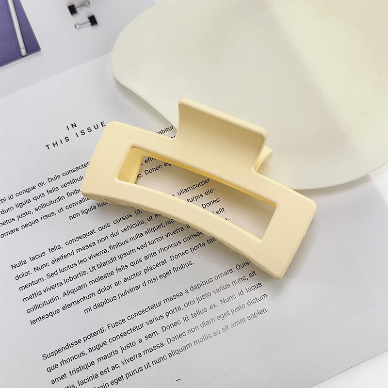 High-End Frosted Solid Color Hair Clip for Women