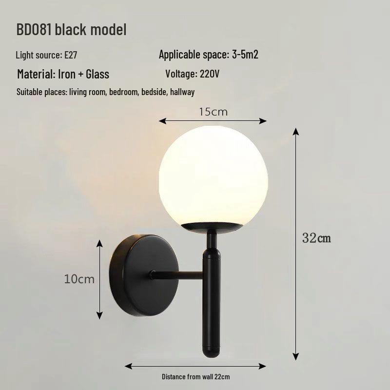 Modern Nordic LED Wall Lamp for Bedroom and Living Spaces