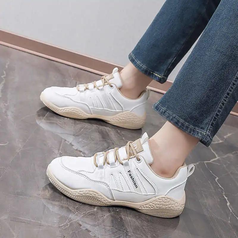 Fashion Demi-season Brown White Boots Women Loafers Sneakers Black Ladies Student Shoes Sport Expensive Basctt Original Mobile