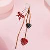 Anti-Lost Handmade Bow Keychain Hanging Braid Rope Key Chain Heart Phone Charm  Jewelry Accessories