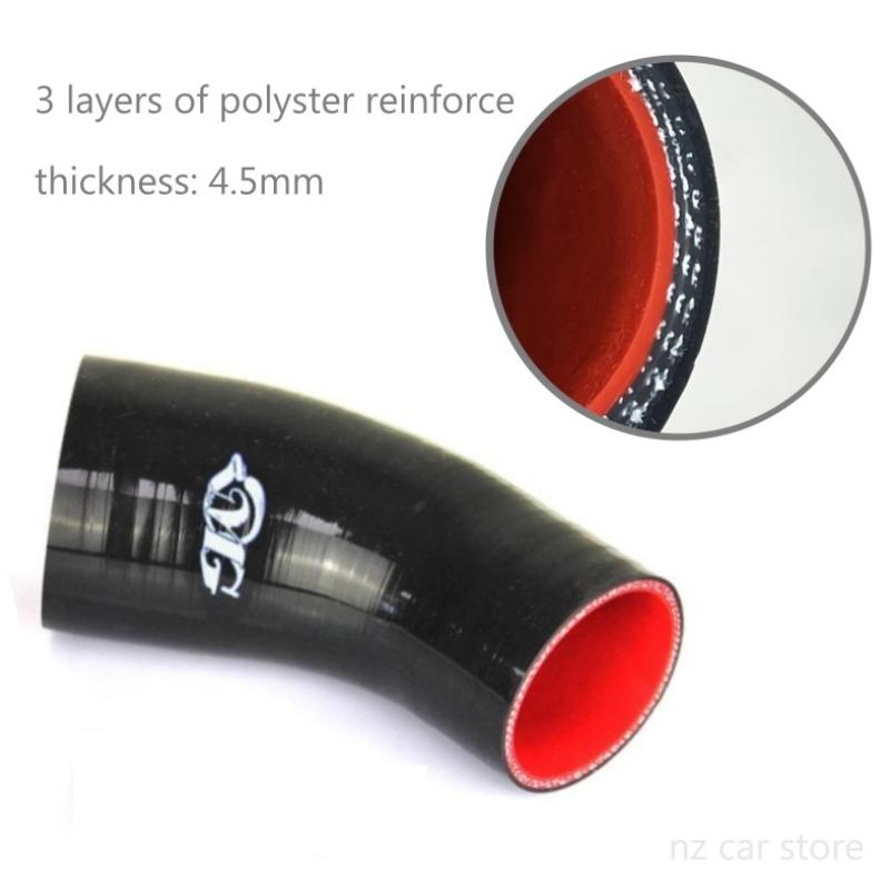 45 Degree Silicone Tubing Hose 3.5inch 4inch 76/83/89/102mm Elbow Reducer Intercooler Turbo Air Intake Pipe Blue Black Universal