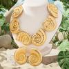 1 Set of Light Luxury Snail Conch Stud Earrings Necklace Set, Vacation Seaside Ocean Retro Personality
