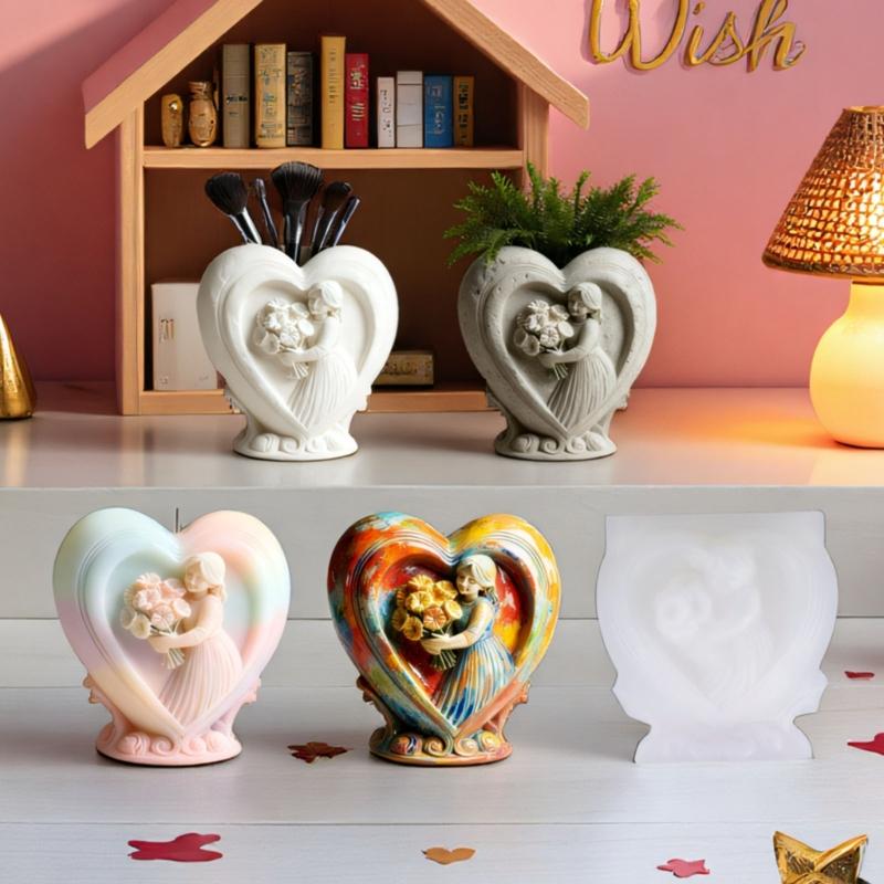 Reusable Flexible Silicone Mold For Candle Soap Crafting Detailed Girl Shape Design None Toxic Materials Home Decorations