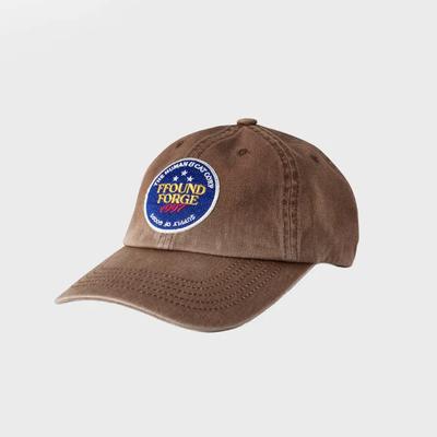 FFOUND CIRCLE WAPPEN WASHED BALL CAP - BROWN
