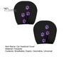 Elastic Polyester Auto Decor 2Pcs Universal Car Headrest Cover with Purple Cat Paw Print, Durable Seat Accessories Protector for Most Vehicles,