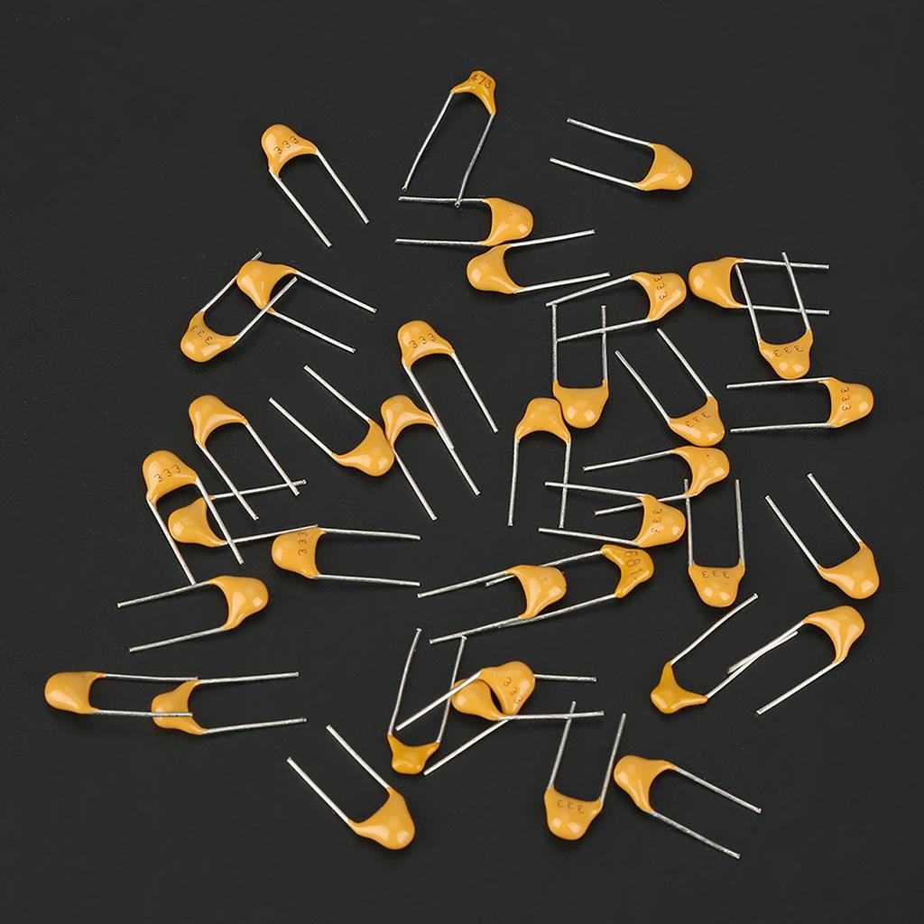 1200Pcs 24 Values 50V 10pF‑10uF Monolithic Ceramic Capacitor Assorted Kit Capacitor Assortment Capacitor Electronic Capacitor