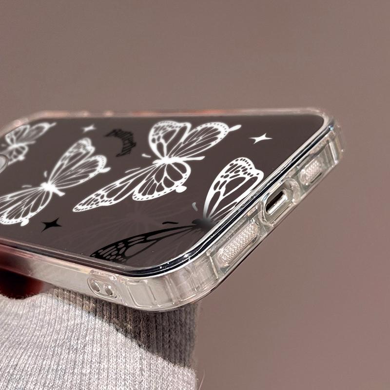 Fundas para teléfonos móviles para iPhone 11 13 XR 15 Pro Max 12 14 Pro Max Funda iPhone 16 XS Max Funda protectora con espejo Espejo Exquisito Dibujos animados Impermeable