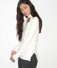 PLACE STUDIO Boat U-Neck Detachable Eyelet Contrast Scarf Set Long Sleeve T-Shirt _3 Colors