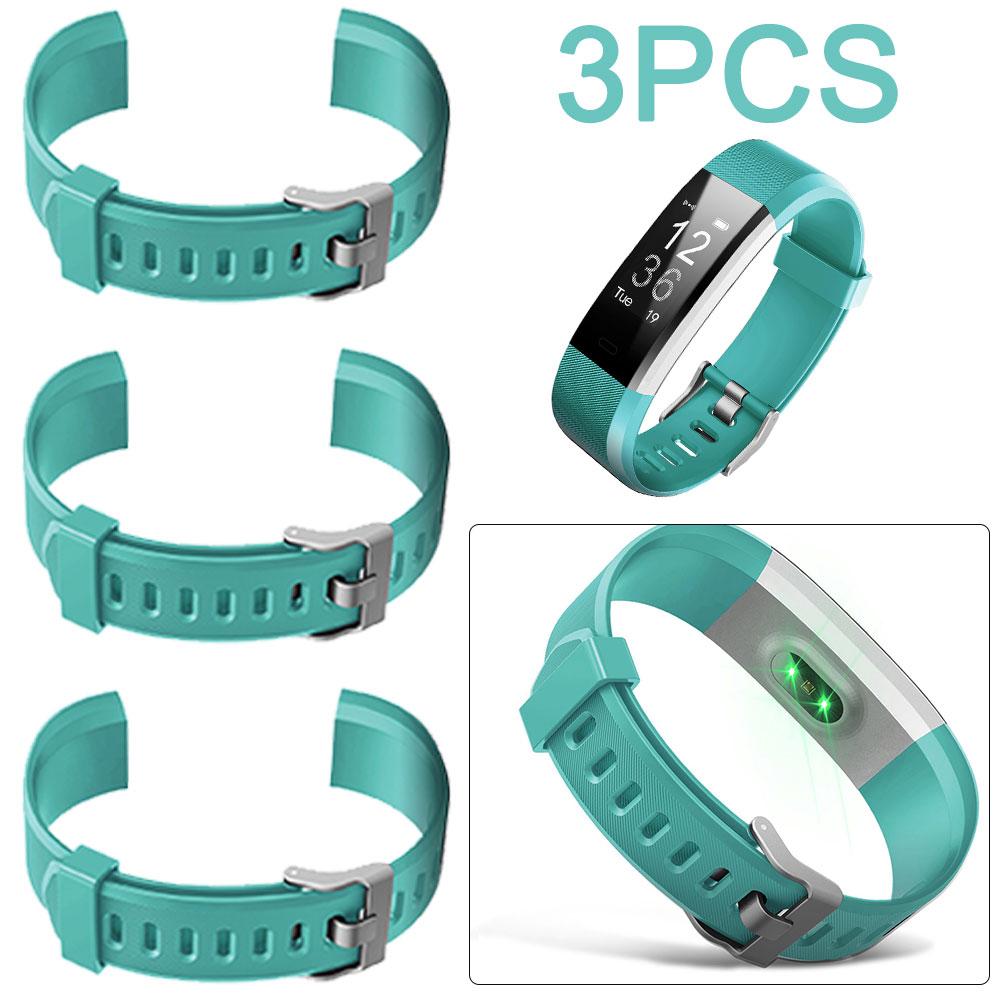 

* 3Pcs 20mm Replacement Band Silicone Smart Watch Wrist Strap for ID115Plus HR (