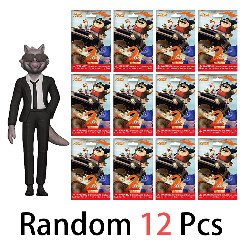 24Pcs Bag The Bad Guys Alliance Handmade Big Bad Wolf Greedy Snake Cartoon Anime Peripheral Doll Gift
