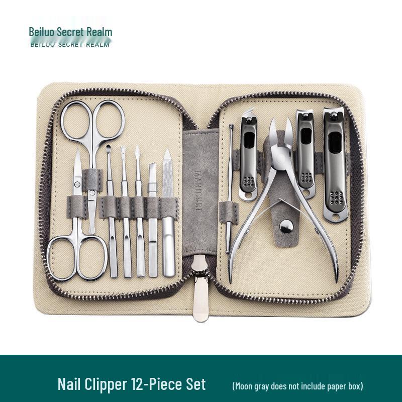 

12-Piece Stainless Steel Nail Clipper and Manicure Set