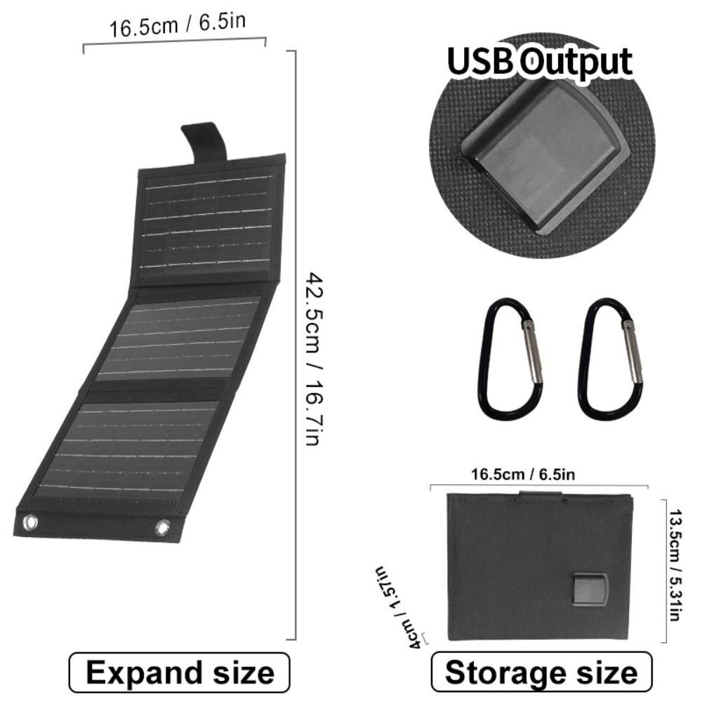 Flexible Design Foldable Solar Panel USB Port Portable Solar Charger  Outdoor Camping
