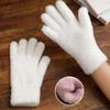 Thickened Faux Mink Fur Five-Finger Gloves