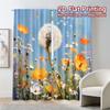2pcs, 2D FLAT PRINTING Curtains (Without Rod) Dandelion Dreams(1) Popular Contemporary Curtains Semi-Sheer Curtains Decorations