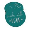 Inkdotpot Pack Of 100 Real Gold Foil Paper Tags Made With Love Text Favor Hang