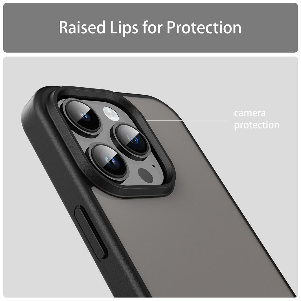For iPhone 14 Pro Case Skin Touch Matte Anti Drop TPU PC Phone Back Cover