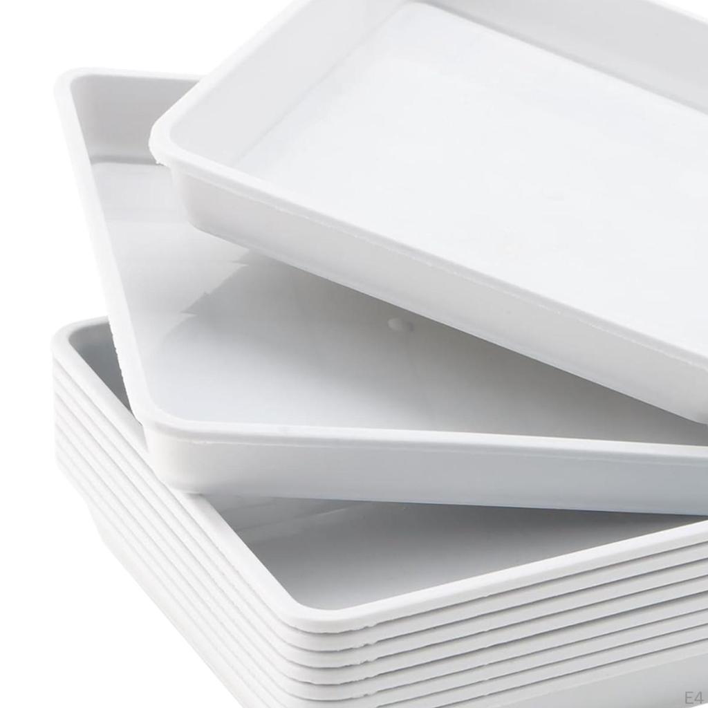 10 Pack of Square Plant Saucers for Water Drainage in Garden And Balcony