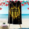 Golden Shield with Stars and Stripes Design Patterned Beach Towel Quick Dry Perfect for Travel Outdoor Sports Jogging the Beach and Swimming