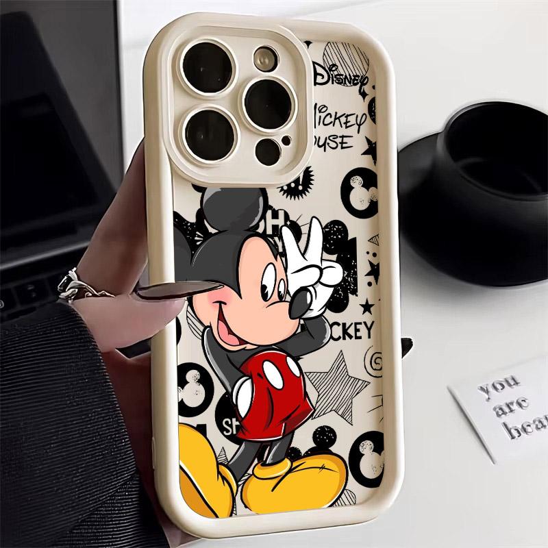 Minnie Mickey Mouse Phone Case For iPhone 17E 11 12 13 14 15 16 17 Pro Max Fundas 17 Air Plus 16e 13 Mini Silicone Cover