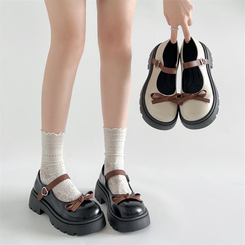 Fashion Korean Shoes Round Toe Clogs Platform Female Footwear Black Flats Soft Shallow Mouth 2025 Creepers Dress New Summer Fashion Med