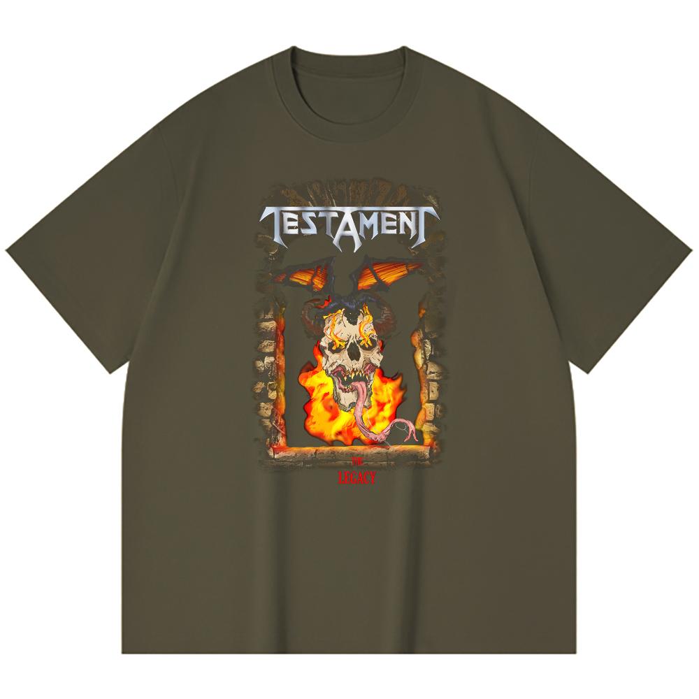230 g/m² 100% Bavlna T-shirt Heavy Metal Rocková Kapela Tisk Populární Hudby Unisex Těžký Bavlněný T-shirt