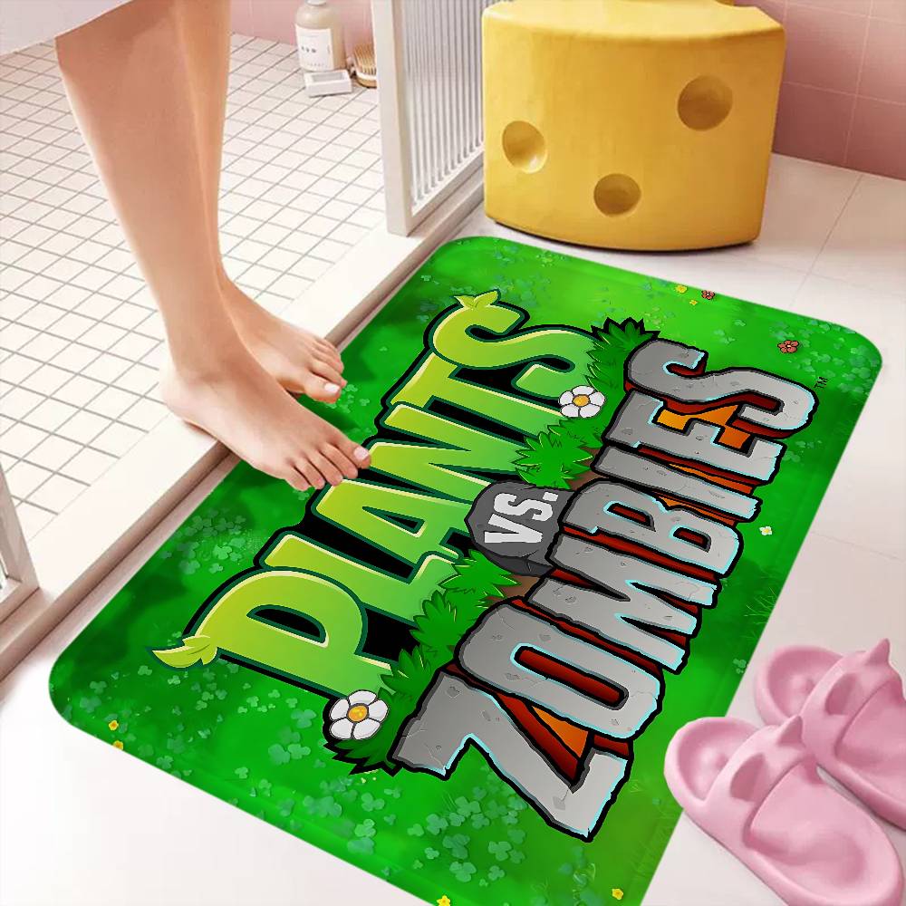 Classic Game P-Plants Vs Z-Zombies Hallway Carpet Non-Slip Laundry Room Mat Decor Balcony Child Living Room Bedside Area Rugs