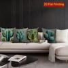 2D Set Of 4 Cactus Themed Decorative Pillow Covers Pattern Cushion Cover Suitable For Sofa Bedroom Car Pillow Cover