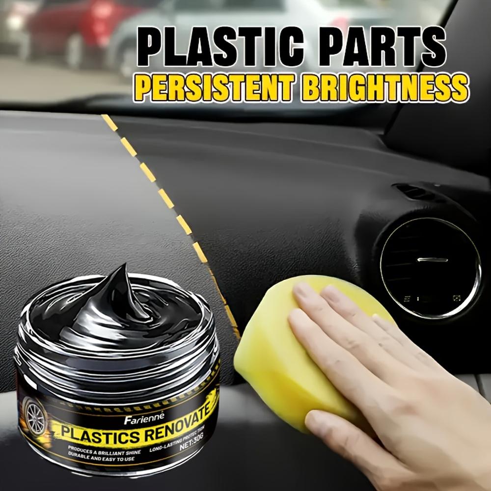 High-Efficiency Car Interior Renovation Paste: Car Accessories Repair and Care Kit, Black Tire Gloss Wax, Effective Scratch Repa