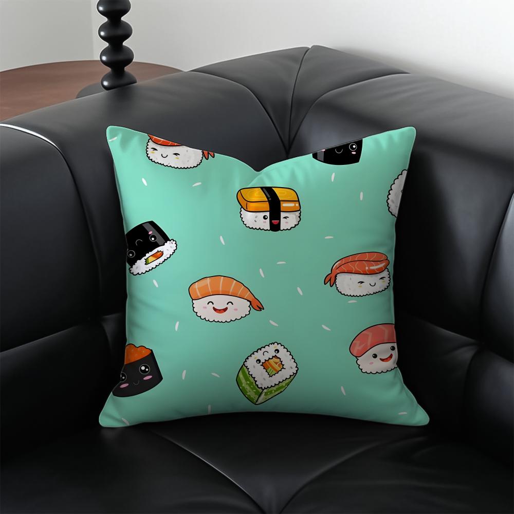 Ssushi Cushion Cover Pillow Case Antidustmite Invisible zipper silky plush cushion