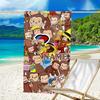 1pc Curious George1 Beach Towel with Custom Name, Beach/Swimming/Bath/Picnic/Camping Towel, Suitable for Seaside Beaches