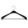 Shinko Hanger Basic Suit Hanger, Reverse Jacket Slim Stop 42, Black, Made In Japan, with 360-Degree Rotating Hooks, Space-Saving, Coat and Outerwear P