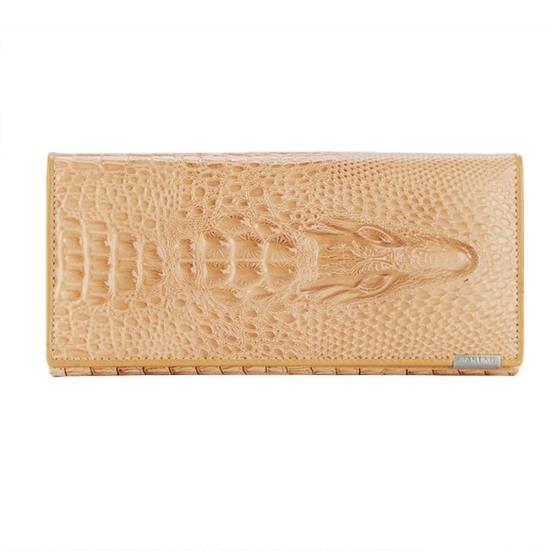 

Леди Классический Крокодил Узор Тисненый Клатч из натуральной кожи Кошелек Длинный Кошелек