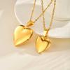 Photos Customize Stainless Steel Pendant Necklace for Women, Gold Plated Heart Photo Locket Openable Necklace Jewelry Gift