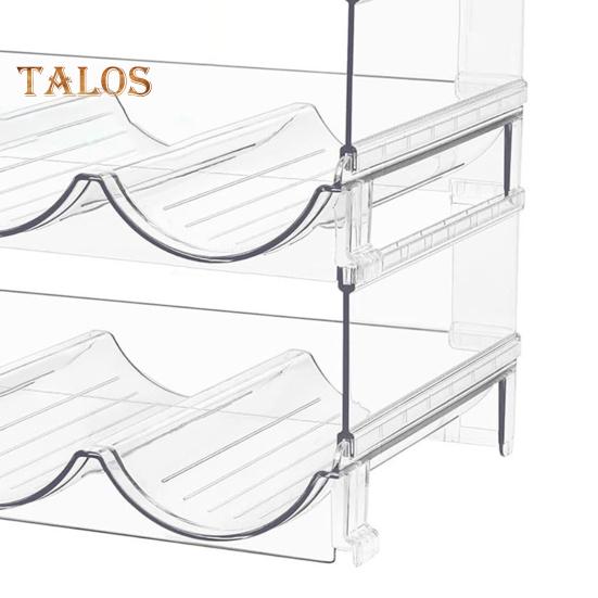 Water Bottle Storage Rack Transparent 2/3/4 Layers Detachable Stackable Cabinet Tumbler Cup Mug Organizer Kitchen Organization Fridge Cup Holder Stand