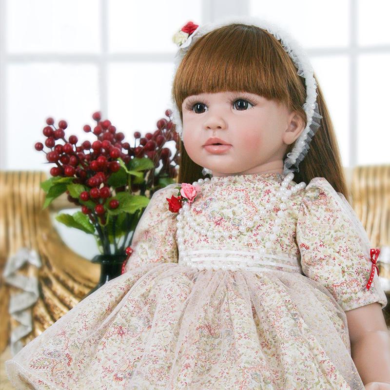 60cm Lifelike Reborn Toddler Doll - Soft Silicone Baby Girl 60cm