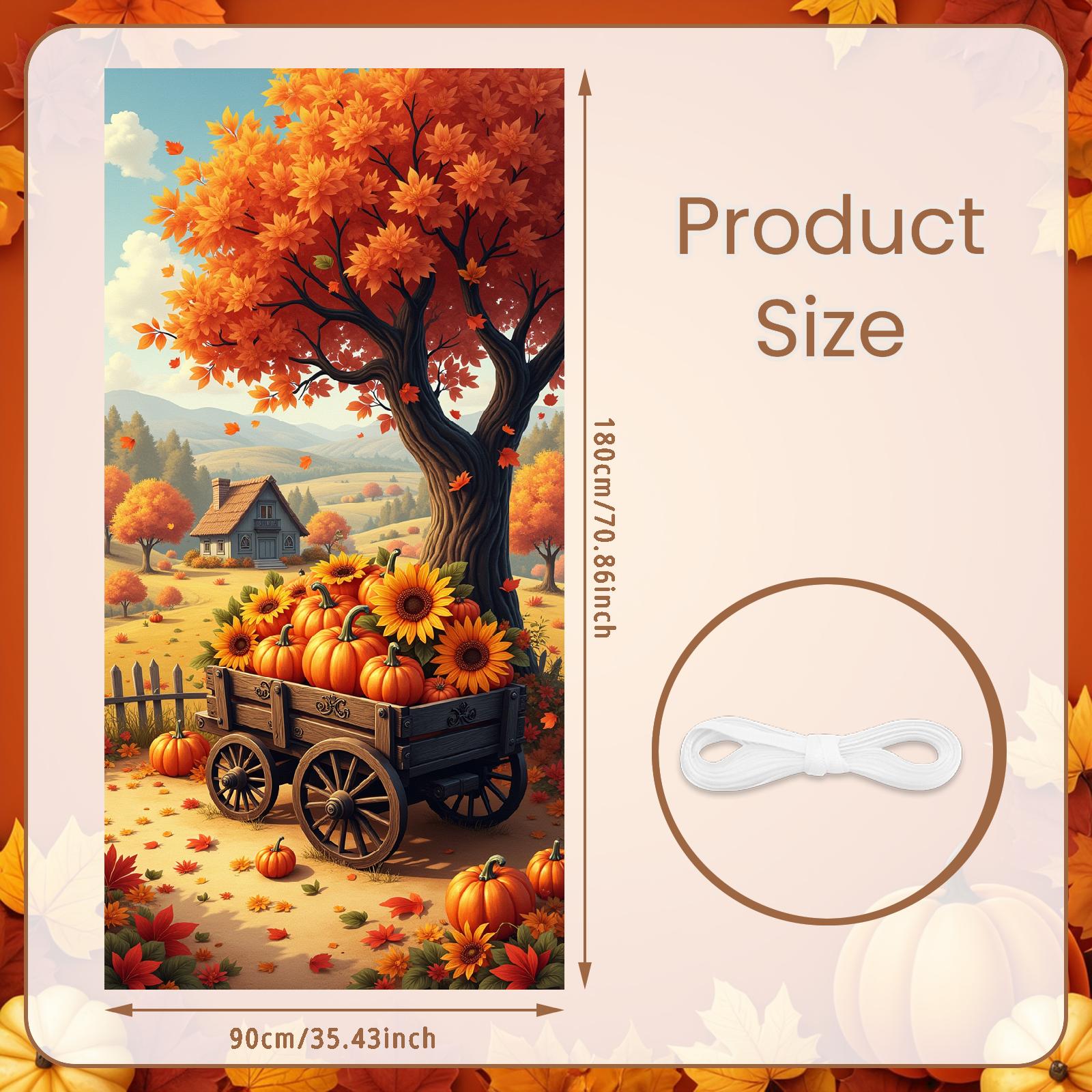 

Outdoor Decor Pumpkin Design Fall Decoration Seasonal Decor Sunflower Accent Pumpkin Banner For Garden Decoration Fall Festival