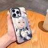 N-Nekopara girls Game Phone Case For iPhone17,16,15,14,13,12,11,Pro,MAX Gray Matte Silicone Black Cover