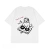 Summer Cute Hand Drawn DJ Cat Print Oversized Tshirt Casual Streetwear Short Sleeve Tee for Unisex and WoUnisex Moisture Wicking Dry