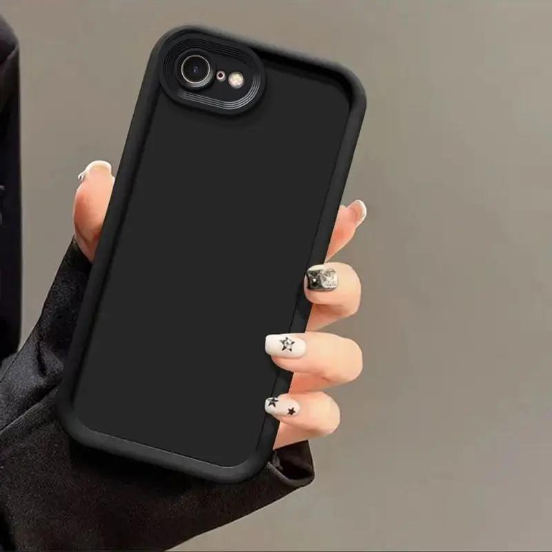Shockproof Soft TPU Phone Case For iPhone 16e 15 14 13 12 11 17 Pro Max Plus Capas Camera Candy Color Silicone Bumper Back Cover