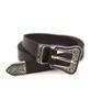 Damiswi Paisley Buckle Western Cowhide Belt_Brown