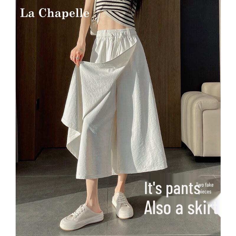 La Chapelle Women s Faux Skirt Wide-Leg Pants M