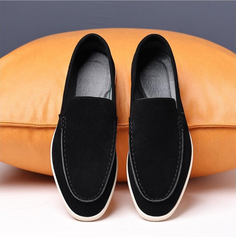 Scarpe Casual da Uomo Slip-on Pelle Scamosciata Uomo Loafers Classici alla Moda Mocassini Uomo Piatte da Esterno per Guidare