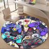 1PC Gaming Controllers Office Round Area Rug, Indoor Mat Suitable ForOffice, Under Office Chairs Bedroom Living Room Home Decor, Room Deco, D131