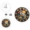 25x25cm Wood Wall Clock That Is a Puzzle Box Requiring Steps To Open