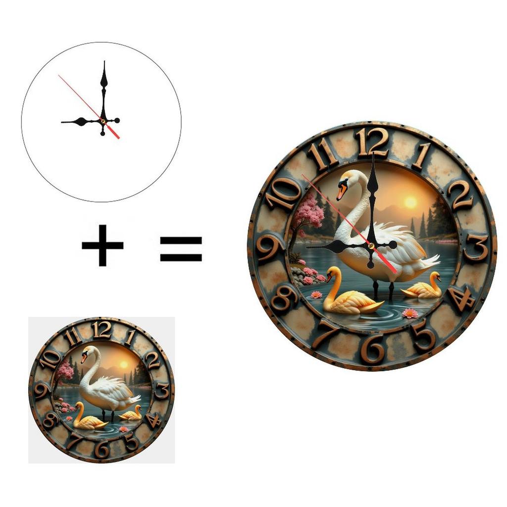 25x25cm Wood Wall Clock That Is a Puzzle Box Requiring Steps To Open