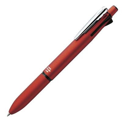 Stylo mécanique Zebra Multi 2000 couleurs Clipable Multifonction (4 + crayon), Rouge, B4SA4-R
